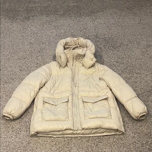 Fashion Nova Women's Cream Ski Jacket